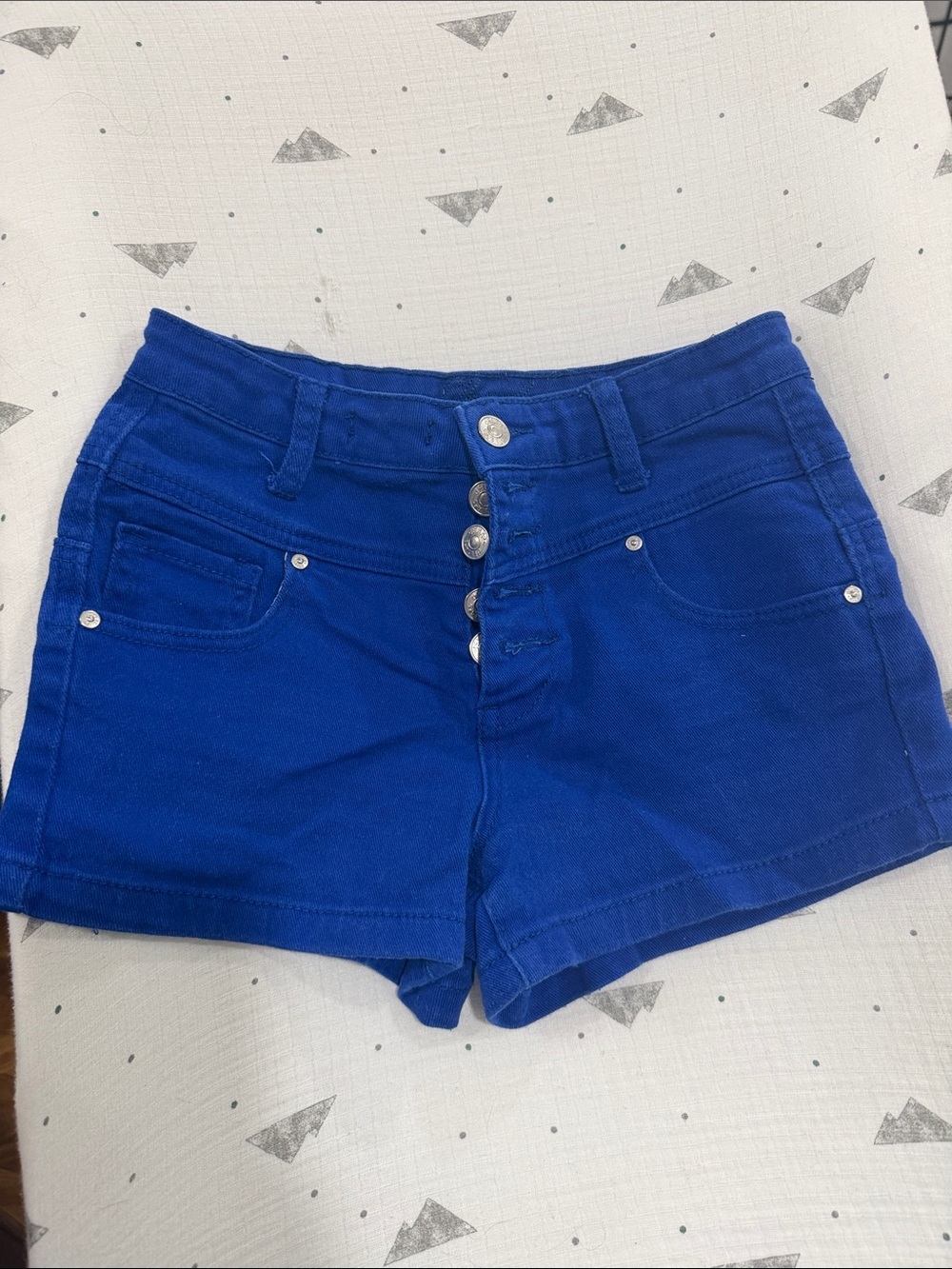 dELiA*s Vibrant Blue High-Rise Denim Shorts